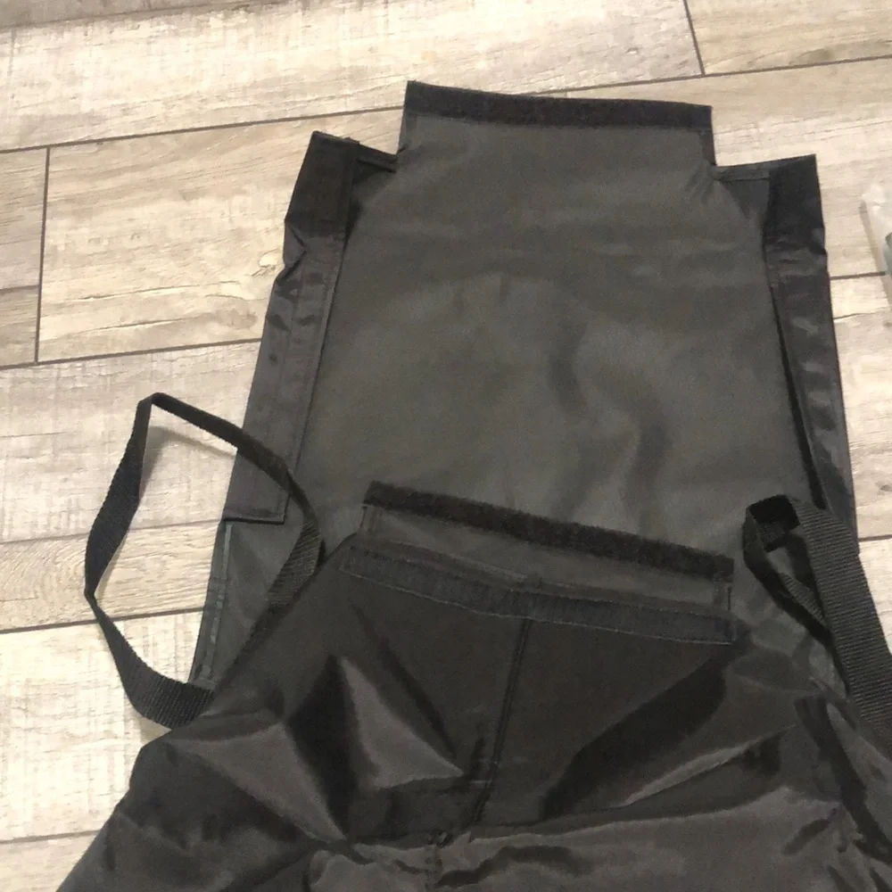 NIB heavy duty shopping cart liner in black nylon top flap Velcro closure